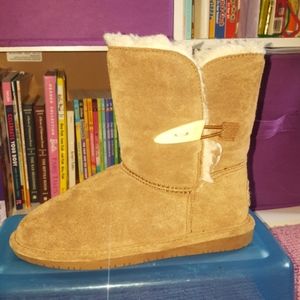Girls Bearpaw Faux-Fur Lined Boots
